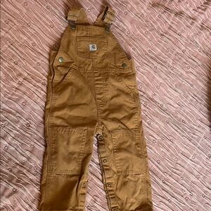 Carhartt Kids Tan/Brown Canvas Overalls